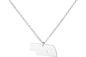 Yiyang State Necklace Pendant Country Map Pendant Charm Jewelry Gift for Women Teens