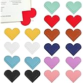 Ouligay 20pcs Leather Bookmarks for Women Cute Heart Book Marks for Reading Women PU Leather Corner Bookmark Book Lovers Accessories Gifts for Teacher Appreciation Best Friend Bookish Back to School