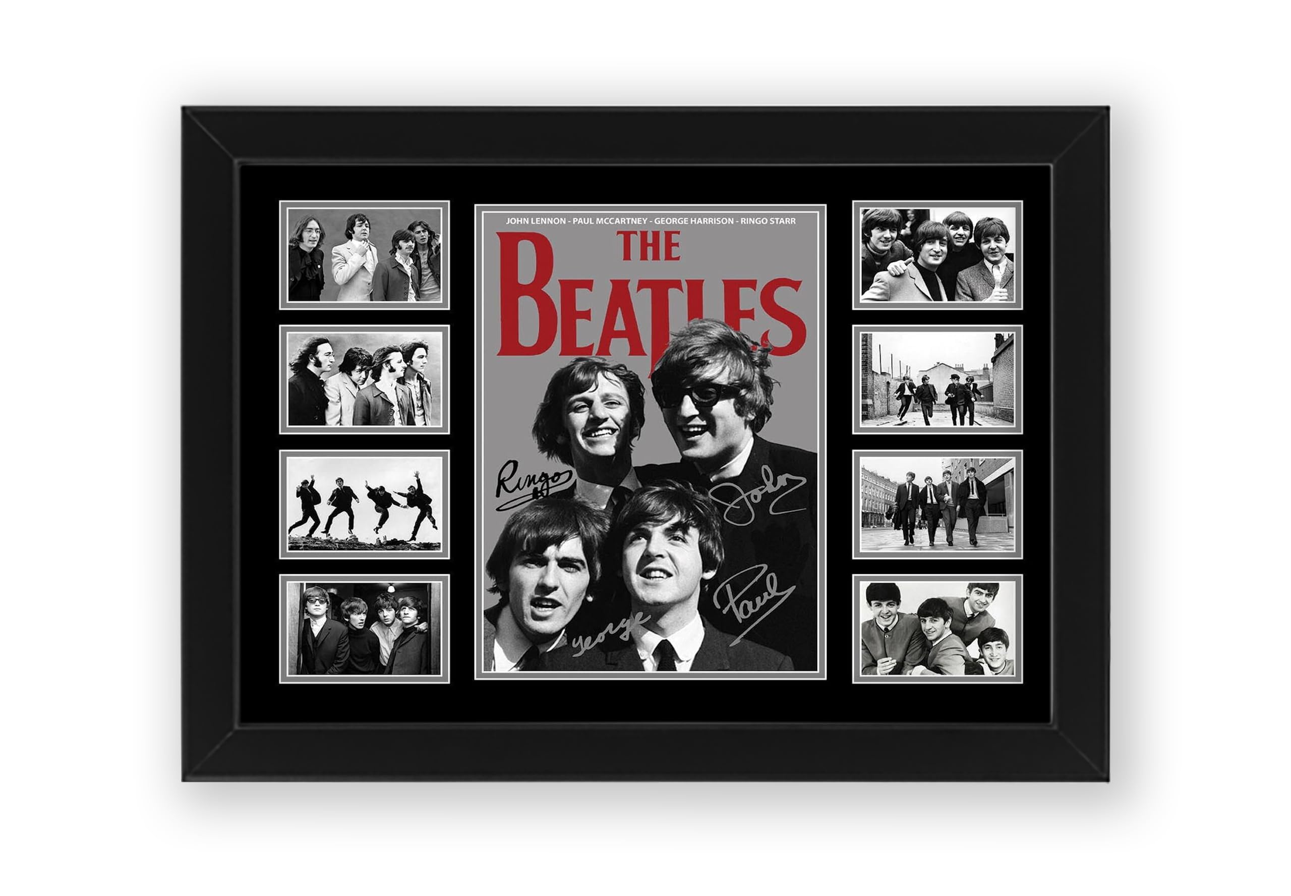 AllStarMedia The Beatles Signed Poster Print- Limited Edition Autograph Fan Gift – Collectible Memorabilia Merchandise (Framed A3 (30x40cm))