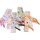 4pcs Purse Scarf For Handbags Silk Head Scarf For Hair Fashion Skinny Scarf For Women Long Neckerchief