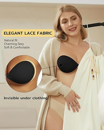 Niidor Adhesive Bra Strapless Sticky Invisible Push up Silicone Bra for Backless  Dress with Nipple Covers Black(A Cup) in Saudi Arabia | Whizz Adhesive Bras
