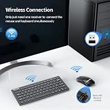 TECKNET Mini Wireless Keyboard and Mouse Set 2.4G Nano Receiver 12 Keys view 2