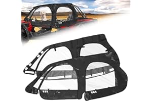 StarknightMT RZR XP4 1000 Cab Enclosure Upper Doors, 4 Seater Soft Side Windows With Zipper Vent Compatible With Polaris 2014-2023 RZR XP 4 1000/19-21 XP4 TURBO Accessories