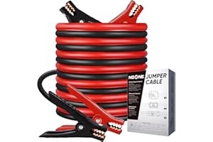 NOONE Jumper Cables for Car Battery - 2 Gauge 16 FT Heavy Duty Automotive Booster Jumper Cables for Jump Starting Dead or Weak Batteries (2AWG x 16Ft)