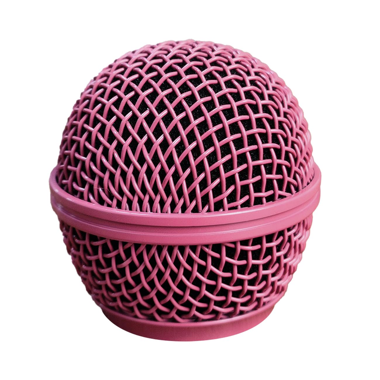 Microphone Head Replacement, Grille Mic Ball Replacement with Inner Foam, Fits for SM58 (Pink, 1 pcs)