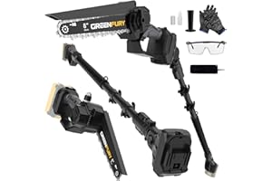 2-in-1 Cordless Pole Saw & Chainsaw, Compatible with Dewalt 20V MAX Battery, 8 Inch Brushless Mini Chainsaw with Extension Po