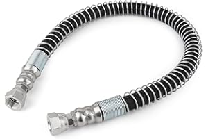 24" LPG Hose Crimped Liquid Propane Universal Assembly With Spiral Guard Tank 3/8" Fittting Connection Forklift Trucks