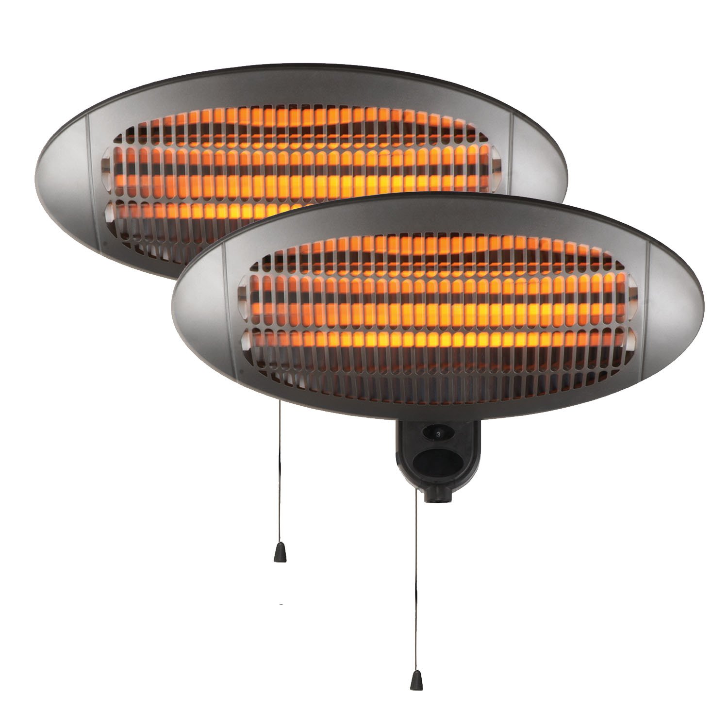 Sentik® Set of 2 2000W Electric Wall Mounted Quartz Indoor Outdoor