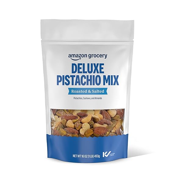 AMAZON BRAND – HAPPY BELLY DELUXE PISTACHIO MIX,...