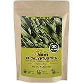 FullChea - Natural Eucalyptus Tea Bag 30 Teabags, 1.5g/bag - Premium Hojas de Eucalipto - Non-GMO - Caffeine-free - Boost Respiratory Health