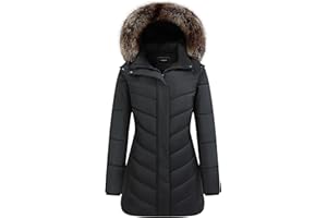 GOLDLADIES Women's Waterproof Long Winter Coat Thickened Down Puffer Jacke Winter Parka