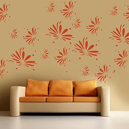 Kayra Decor Reusable DIY Wall Stencil Painting for Home Decor (Plastic Sheet, 16inch X 24 Inch), Clear