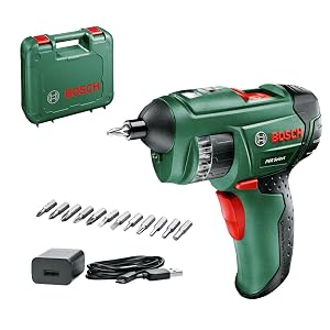 Bosch Home and Garden 0603977005 Bosch atornillador sin cable PSR Select (1.5 Ah, sistema de 3.6 voltios, con micro USB, en maletín), 3.6 V