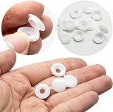 SZXMDKH 100 Pcs White Plastic Hinged Screw Caps 0.34 Inch Snap-On M4 view 3
