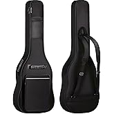 39" Electric Guitar Case,0.35" Thick Padding Waterproof Electric Guitar Bag | Thick Side Handle &amp; Back Hanger Loop, Adjustable Dual Shoulder Straps, Large Pocket &amp; Neck Strap for Gigs Travel Daily Use