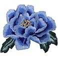 Light Blue Flower Embroidery Appliques - 1 Pair Sew-On Patches For DIY Clothing & Crafts