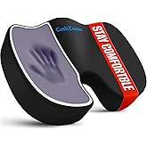 CushZone Seat Cushion, Memory Foam Cushion for Office Chair, Car Seat, Airplane, Chair Pad for Postpartum Pregnancy, Sciatica Tailbone Back Pain Relief for Long Sitting Workers, Car Drivers, Black