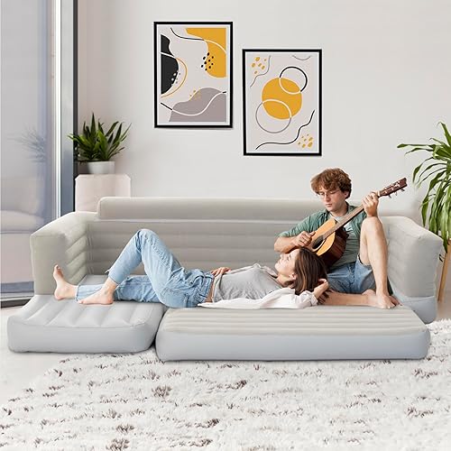 DIMAR GARDEN Inflatable Couch Corner Sofa, L-Shaped Sectional Blow