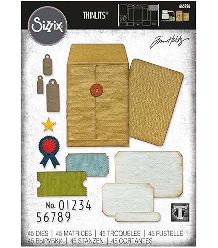アルバム・スクラップ Sizzix Pocket Envelope by Tim Holtz Sizzix - Tim Holtz - Thinlits Dies - Postale