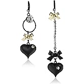 Betsey Johnson Women's Heart/Bow Drop Earrings