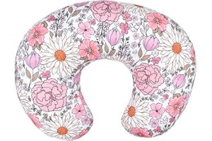 KLWJFK Nursing Pillow and Positioner, Breastfeeding, Bottle Feeding, Baby Sitting Support with Removable Ultra Soft Minky Cover, Tummy Time Support for Baby Boys and Girls