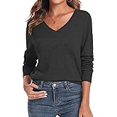 QUALFORT Women's Sweater 100% Cotton Long Sleeve Pullover Sweater Soft Lightweight Knit Tops 2026