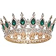 FORSEVEN Queen Crown Rhinestone Wedding Crowns and Tiaras for Women Costume Party Hair Accessories Princess Birthday Crown Crystal Bridal Crown