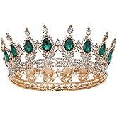 FORSEVEN Queen Crown Rhinestone Wedding Crowns and Tiaras for Women Costume Party Hair Accessories Princess Birthday Crown Crystal Bridal Crown Christmas Decorations Headband