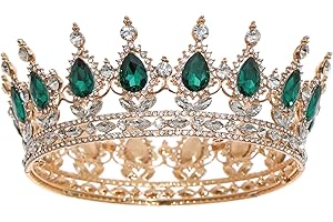 FORSEVEN Queen Crown Rhinestone Wedding Crowns and Tiaras for Women Costume Party Hair Accessories Princess Birthday Crown Crystal Bridal Crown Halloween Decorations Headband