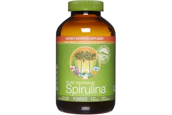 Nutrex Hawaii, Pure Hawaiian Spirulina Powder, Vegan, Supports Immune System, Heart, Cells and Energy, 16 Ounce