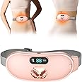 Heating Pad for Period Cramps, Fast Heating with 6 Heat Levels and 6 Massage Modes, Portable Menstrual Heating Pad, Belly Period Massager for Women and Girls, Pink
