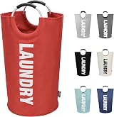 DOKEHOM 90L Large Collapsible Laundry Basket Freestanding Hamper Red view 1