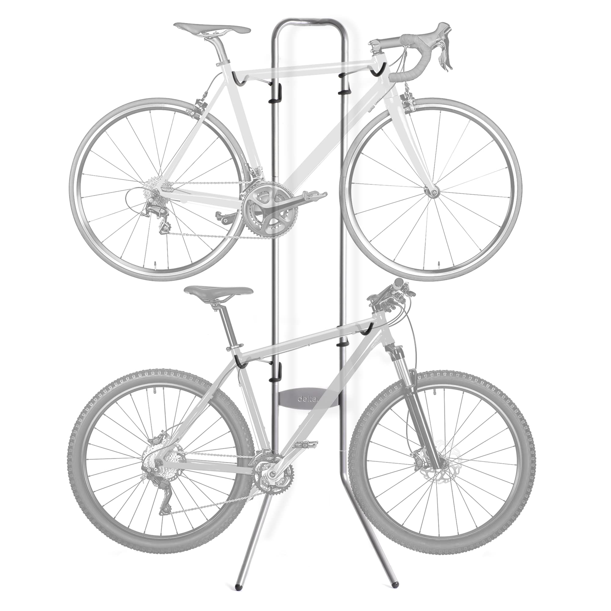 Photo 1 of **MISSING PARTS**
Delta Cycle Michelangelo 2 Bike Storage Rack - Gravity Fully Adjustable Bike Rack Garage For Road, MTB, and Hybrid Bicycles - Vertical Bike Rack Holds Up To 80 lbs
