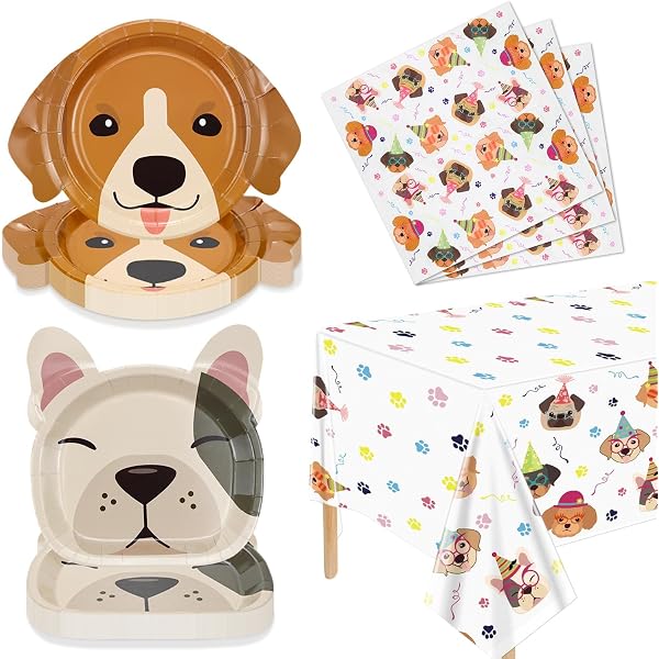 Lot De 12 Masques De Fête Pour Chien - Déguisement Anniversaire Chiot - En Feutre Réglable - Pour Invités