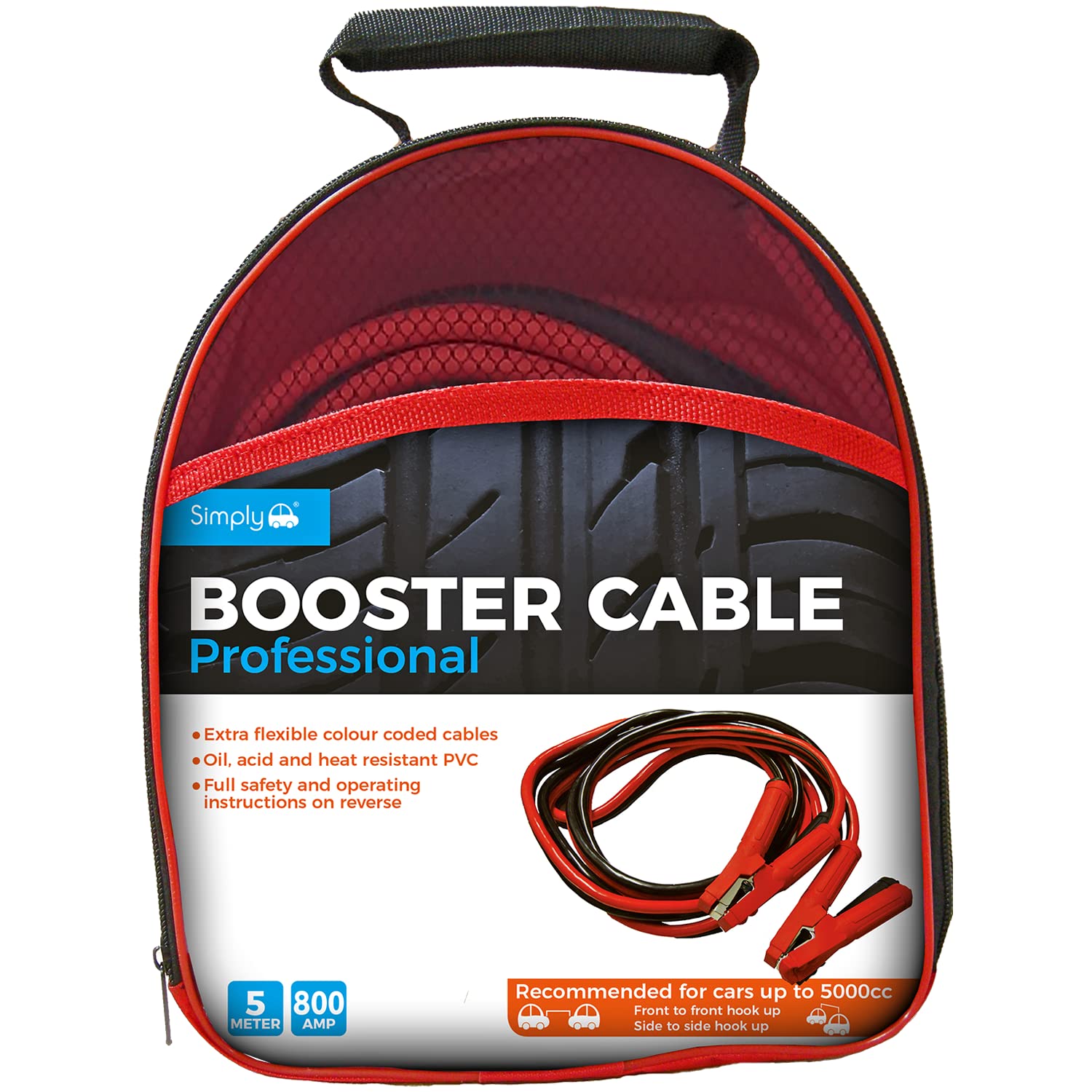 Simply SP800 Professional Jump Booster Cable, 5M, 800 AMP, 5 Metre