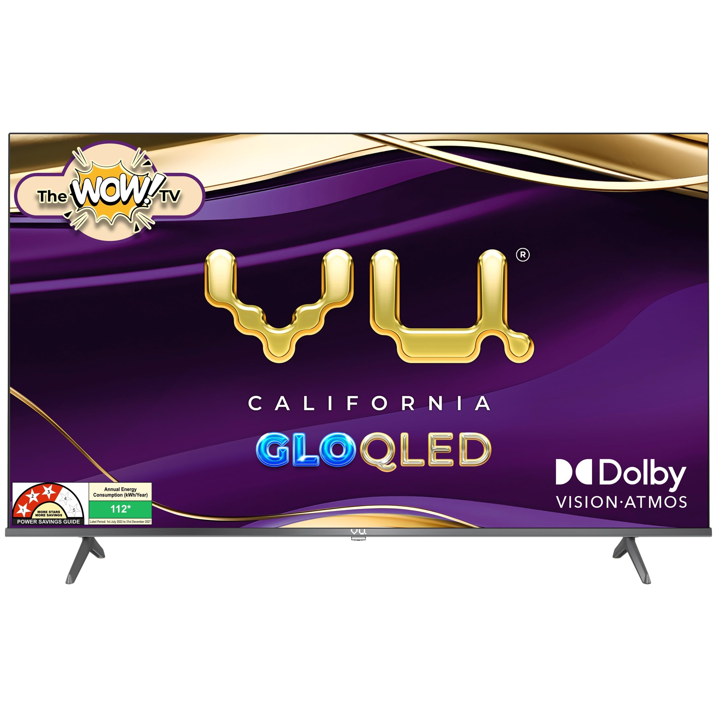 Vu 108cm (43 inches) GloQLED Series 4K QLED Smart Google TV 43GLOQLED25
