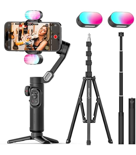 Amazon.com: Gimbal Stabilizer Smartphone for iPhone Video w/ 1.7M