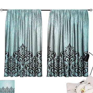 Amazon Com Warm Family Damask Simple Curtain Modern Damask Motif