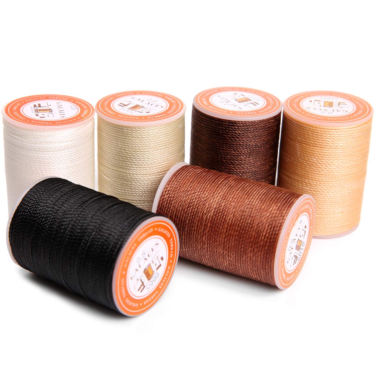 FANDOL Waxed Polyester Cord Wax-Coated Strings Waterproof Round Wax Coated Thread for Braided Bracelets DIY Accessories or Leather Sewing (Series 3)