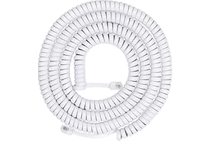 RJ9 RJ11 4P4C Telephone Handset Cord Coiled Fix Landline Phone Wire for Clear Calls and Durability 200cm 300cm Spring Phone C