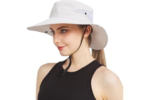 NPJY Sun Hats for Women Men 3” Wide Brim UPF 50+ Fishing Beach Bucket Hats