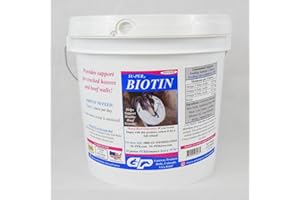 SU-PER Biotin Powder Hoof Supplement - Biotin for Horse Hoof Care & Healthy Hooves Growth - Supports Hoof Walls & Cracked Hooves - 12.5 Pounds, 6 Month Supply (180 Days)