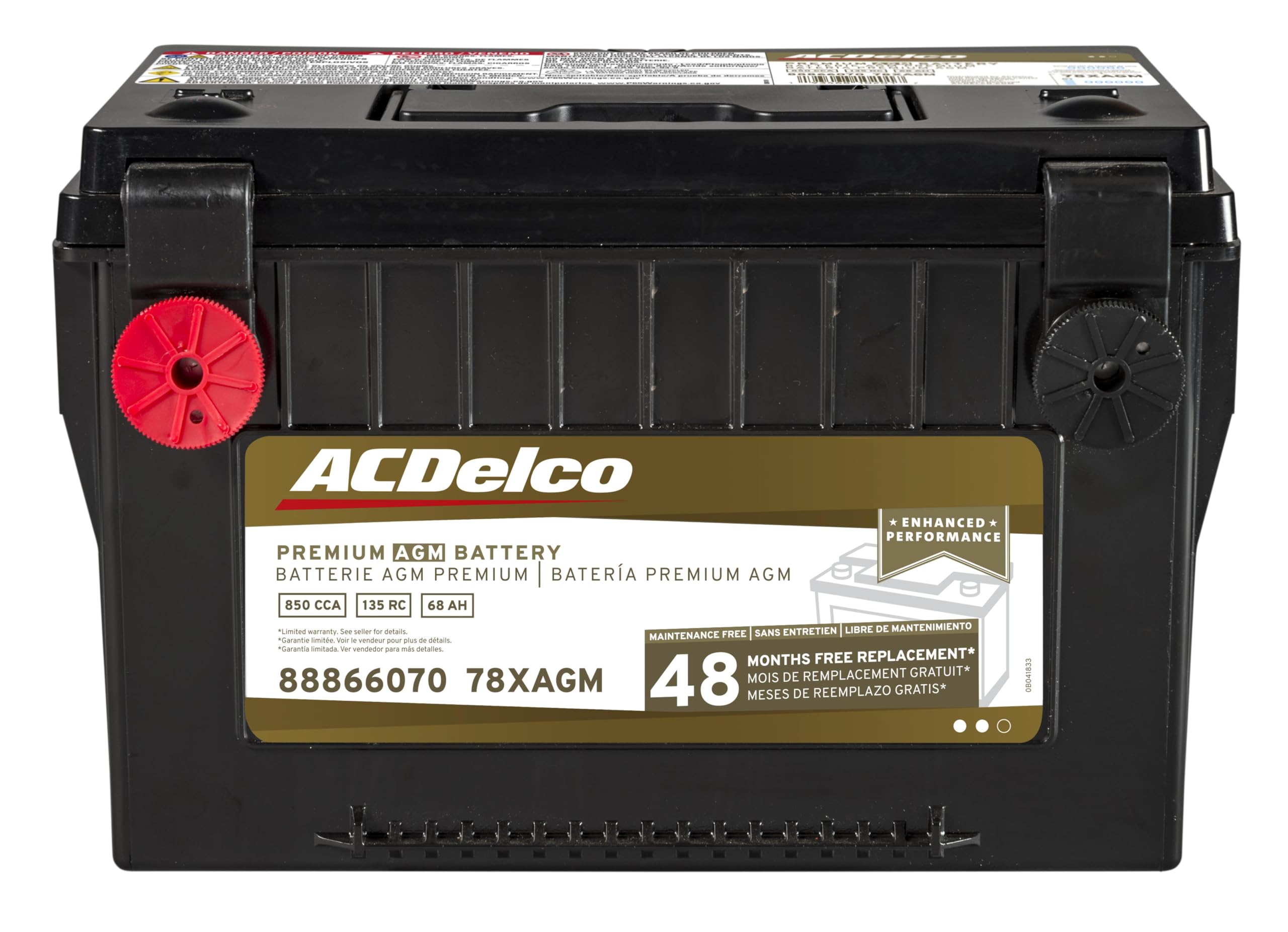 Photo 1 of ACDelco Gold 78XAGM (88866070) 48 Month Warranty Premium AGM BCI Group 78 Battery