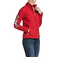 ARIAT Women's Classic Team Mexico Softshell Water Resistant Jacket, Red