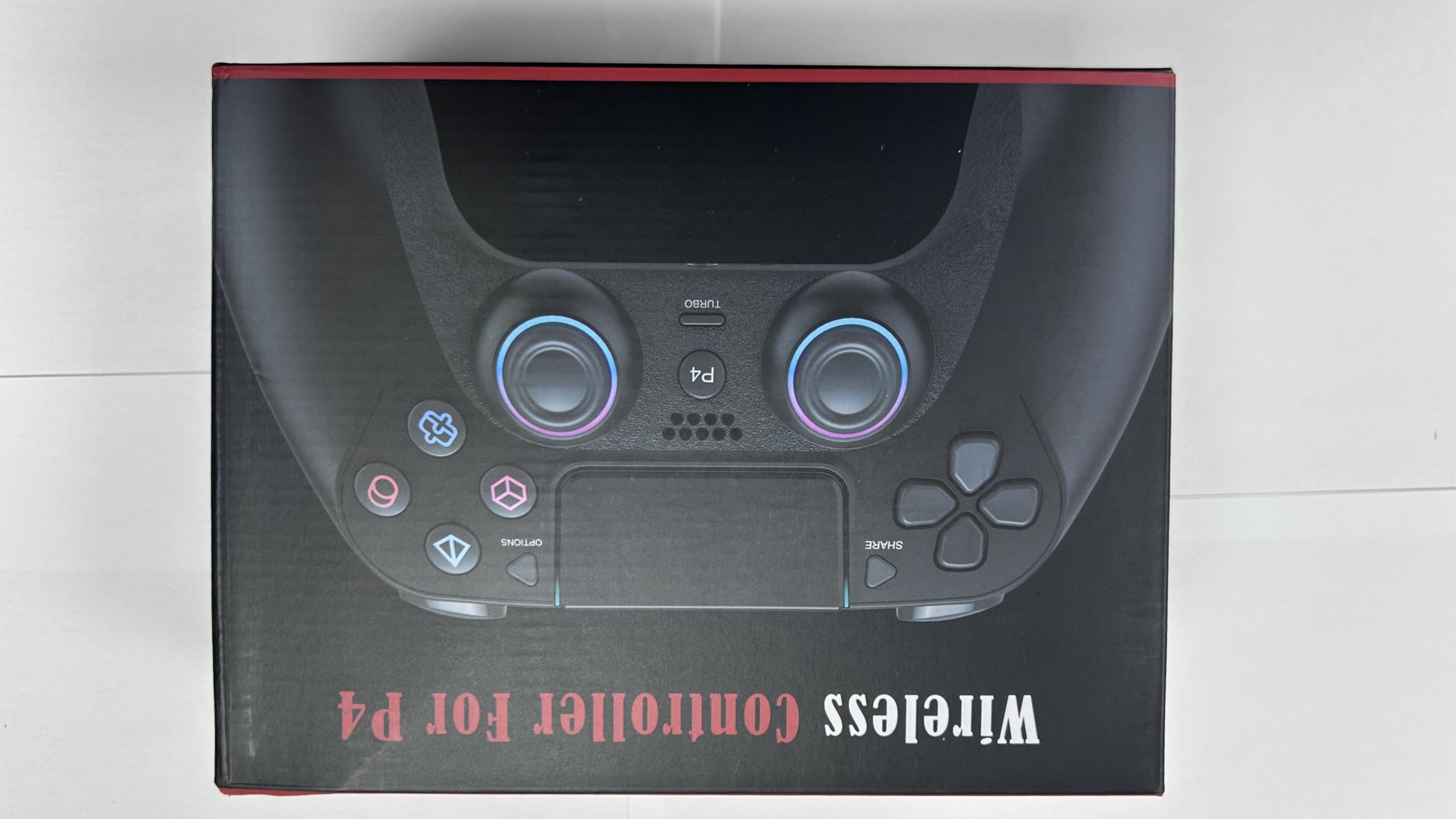 Wireless Controller for PS-4, Game Controller Compatible with PS-4/Pro/Slim/PC, Gamepad Joystick with Dual Vibration/6-Axis Gyro Sensor/Touchpanel/RGB-LED/EXT/Audio Jack, Precision and Control