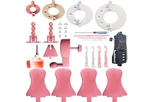 AZANU 32 Pcs Set Sentro 40/48 Knitting Machine Accessories，Various Weaving Loom Round Knitting Machines Replacement Tools Include Adapter，Handle，Tensioner，Digital Counter and Knit Hook Kit for Adults & Kid