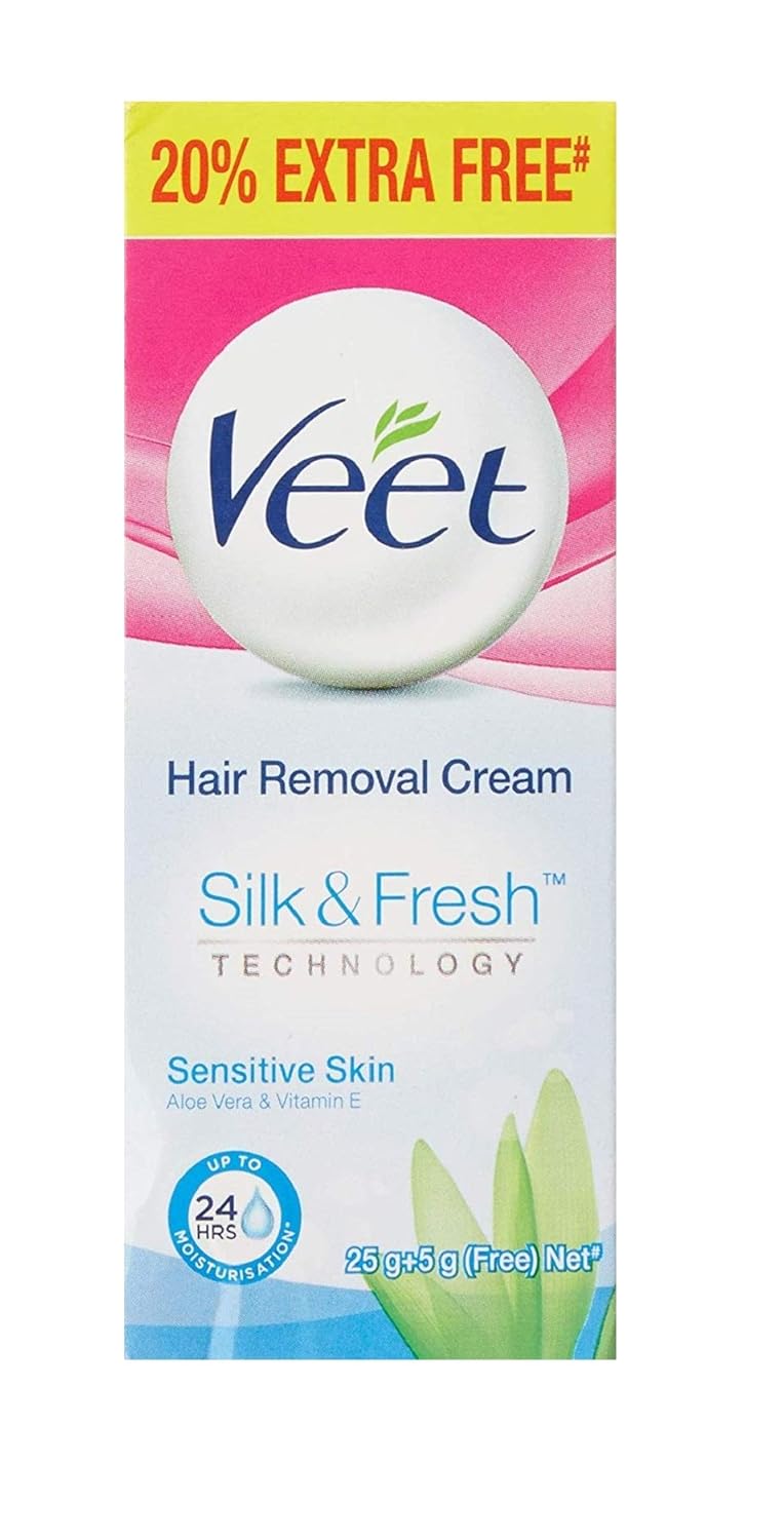 Veet Hair Removal Cream Sensitive 25g (20 Extra) Amazon.in Amazon