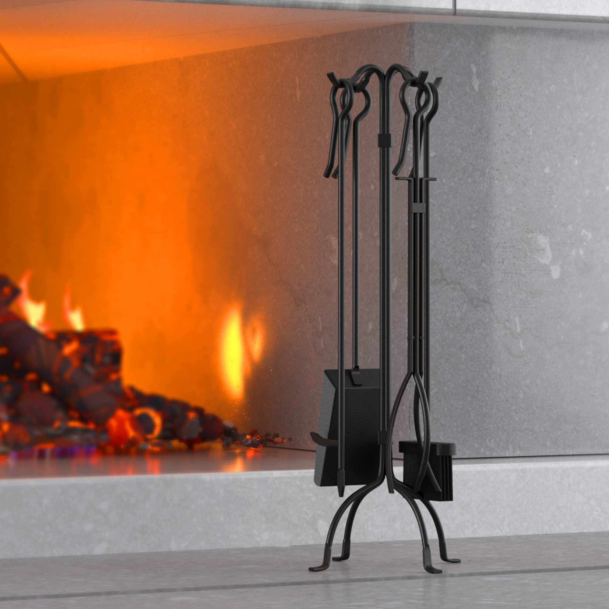 Mua Fire Beauty 5Piece Fireplace Tools Set, Heavy Duty Wrought Iron