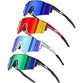 DioKiw 4PACK Kids Sunglasses Polarized Youth Baseball Sunglasses Boys Girls Softball Cycling UV400 Protection Goggles