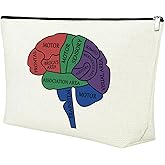 Mxrymvu Neurologist Gifts Makeup Bag Brain Anatomy Gift Travel Bag Neurology Nurse Gifts Cosmetic Bag Doctor Appreciation Gifts for Women Funny Nurses Week Gifts Brain Doctor Gift Zipper Pouch
